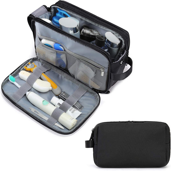 Kulturtasche Herren, Großer Stauraum, Doppelter Reißverschluss, A0569
