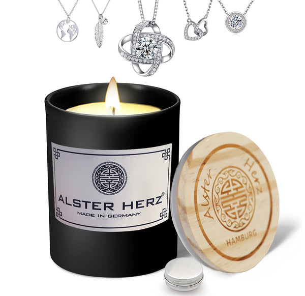 Kerze im Glas mit Schmuck Überraschung, Geschenke für Frauen, K00S