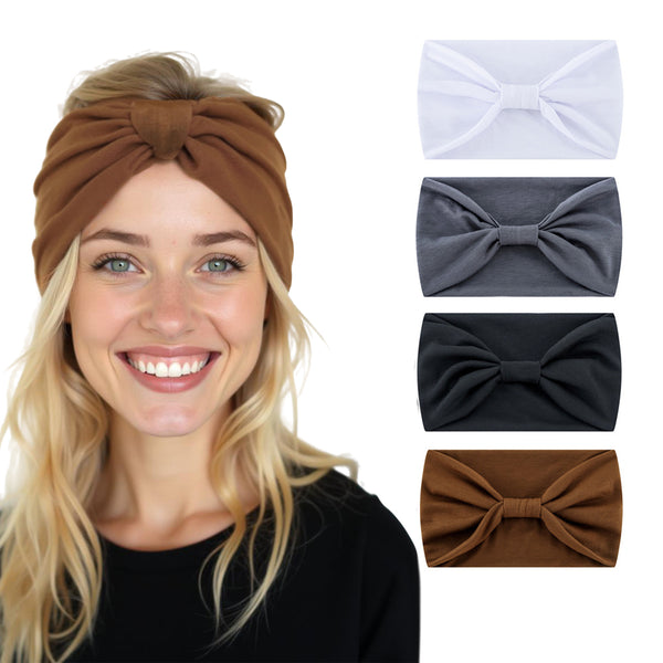 4x Damen Boho Stirnbänder, Kopfband, Yoga Sport Haarschmuck A0583