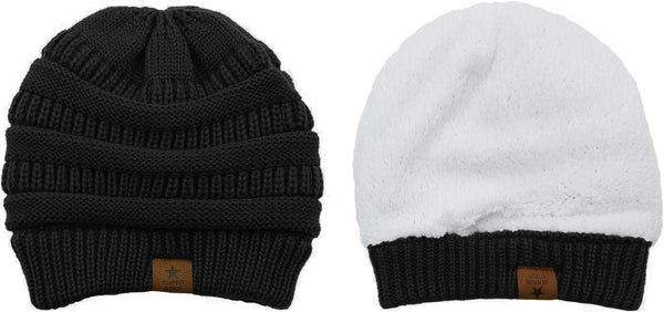 Damen Strickmütze Winter Beanie, Grobstrick, A0499